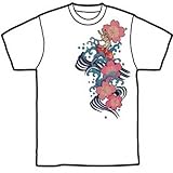 和柄Tシャツ桜兎 白 M