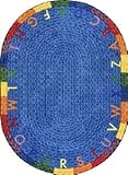 Joy Carpets Kid Essentials Early Childhood Alphabet Braid Rug Multicolored 7'8 x 10'9 [並行輸入品]