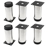 uxcell　アジャスタブルキャビネットレッグ　キッチンキャビネット　50 x 120mm　6個