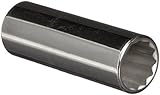 Martin SD1226 Alloy Steel 13/16 Type II Opening 1/2 Square Drive Socket 12 Points Deep 3-1/16 Overal