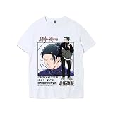 【SZTCKQFO(小さな店)】呪術廻戦 学生 大人Tシャツ半袖 グッズ 五条悟 虎杖悠仁 釘崎野薔薇 伏黒恵 柔らかい 快適 アニメ プリント Tシャツ半袖 男女兼用 人気 柔らかい 誕生日 プレゼント カジュアル Tシャツ 半袖 D2#XL