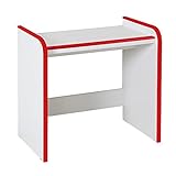 【地球家具】【キッズ収納】子供用 つくえ 安全設計 完成品 (レッド, ハイタイプ) 安心やわらかEVA素材使用 キッズ用デスク 日本製