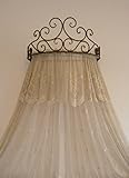 Octorose ? Metal Wall Teester Bed Canopy Drapery Crown Hardware (Cherry(24.75"wx16.75"dx11"h.)) [並行輸