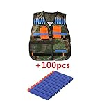 100個Refill Gun Bullet For Nerf N -ストライク+ Tactical Vest withストレージポケット