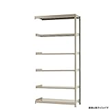 軽中量棚200kg 連結 幅120×奥行60×高さ240cm 6段 アイボリー 200kg/段