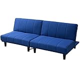 山善(YAMAZEN) ソファベッド ネイビー 幅180×奥行88-94×高さ31-69cm HSBS-180(NV)