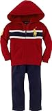 Ralph Lauren(ラルフローレン) ビッグポニーフルジップアップパーカー＆パンツセット(Red/Navy)/BigPony 9M(6-9ヶ月) [並行輸入品]
