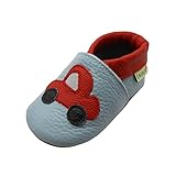 Sayoyoベビーレッド車ソフトソールレザー乳児幼児Prewalker靴 US サイズ: 12-18 Months/6.5-7 M US Toddler カラー: ブルー