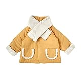 Hoppetta マフラーつき中綿コート オレンジ 80~90cm 59284