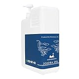 マカダミ屋 高精製ホホバオイル 1000ml (ポンプ付)マッサージオイル キャリアオイル (フェイス/ボディ用) 業務用・大容量
