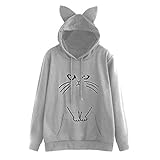 プルオーバー レディース Timsa 長袖 パーカー カットソー かわいい 猫柄 トップス ゆったり 上着 スウェット 春秋冬 Tシャツ 薄手 シルエット スポーツ かっこいい おしゃれ ファッション