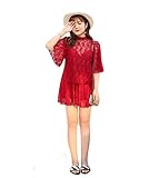 「小丸子の花轮クン」マタニティ 水着 シンプル ワンピース デザイン セット マタニティスイミング ウェア かわいい おしゃれ レース 妊婦 用 産前 産後 大きいサイズ (XXL, レッド)