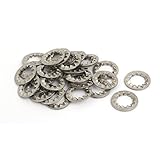 uxcell ロックワッシャー 10mm内径 304ステンレス鋼 内部鋸歯状 30個入り