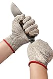 Ozero耐カット手袋|certified Food grade| – ナイフCutting安全ケブラー作業グローブ – ノンスリップシリコンジェルPalm For Cooking in Kitche