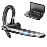 【Bluetooth ヘッドセット】 ワイヤレスイヤホン マイク付き CVC8.0ノイズキャンセリング 片耳ヘッドセット 10時間連続使用 