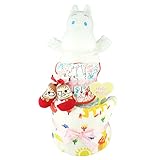 おむつケーキ ムーミン スナフキン ミイ 2段 出産祝い ベビーギフト タオル ソックス スタイ ハンドパペット moomin12