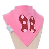 Bazzle Baby Banda Bib, Hot Pink Butterfly, 0-24 Months by Caliskan Tekstil [並行輸入品]