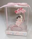 Lunaura Baby Keepsake - Set of 12 Girl Baby Sitting on Swing Moon Favors - Pink by Lunaura