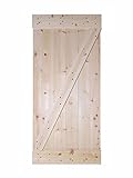 TMS 36 " x 84 "ソリッドコアUnfinished Plank松Barn Wood内部ドアスライド