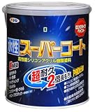 アサヒペン ペンキ 水性スーパーコート 水性多用途 赤 1.6L
