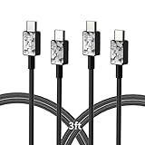 USB CケーブルUSB Cケーブルナイロン編組、絡まりのないType-C 20V 3Aコード、Type-CからType C充電コード3ft