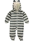 カーターズ carter's baby line 長袖ジャンプスーツ 9ヶ月 緑 グレー ボーダー 127-911 【並行輸入品】