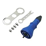 Fityle リベットナットガン　コードレスドリル用　電気リベットドリルアダプタ　小型　低ノイズ　リベットガン　黒＆青　 - ブルー