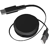 オウルテック 片方だけ引き出せる 巻取り式ケーブル USB-A to USB-C 120cm 3A 急速充電 データ転送 480Mbps 温度センサー搭載 【スタンド付き】 充電ケーブル 巻取り 巻き取り 片引き巻取り式 片巻 かたまき iPhone