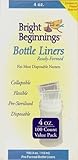 Bright Beginnings Pre-Formed Bottle Liners (100 Count, 4 oz.) by Bright Beginnings