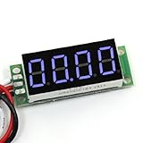 uxcell LEDの電圧計 4桁 7セグメント 青色LED ブルー DC 0-50V ボルトテスト