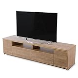 LOWYA （ロウヤ） テレビ台 国産 コードスリット タップ収納 金属フルスライドレール 木目調 エンボス加工 テレビボード AVボード テレビラック 幅177cm ナチュラル おしゃれ 新生活