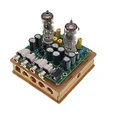 最新6J1チューブプリアンプアンプボードプリアンプヘッドフォンアンプ6J1バルブプリアンプ胆汁バッファーdiyキット（6J1チューブプリアンプアンプボード+透明シェルパーツ）