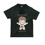 BabyChips ちいさな柔道選手(白:男の子)(名入れ半袖ベビーTシャツ) 100 ブラック