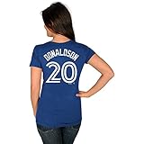 ジョシュ・ドナルドソントロントブルージェイズ# 20 MLBレディースName & Number Player Tシャツ( Small )