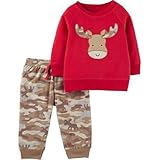 Child of Mine byカーターの男の子のセーターとパンツ2ピースセット US サイズ: 0/3 Months カラー: レッド