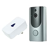 KKmoon 720P WiFiビジュアルインターホンアホン100万画素8GTFカード内蔵Android/IOS APP制御・Amazon Alexa/Echoホーム音声制御・PIRモーションセンサー