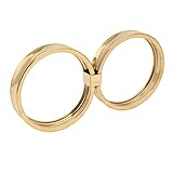 uxcell スクロールバスター 階段フェンス 120mm直径 304ステンレス鋼 金トーン