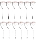 MedianField 【 led ガーデンライト 12個 セット 】 たっぷり ダイヤモンド 型 ソーラー 充電 ledライト ソーラーライト 屋外 ガーデニング (ホワイト×3)