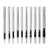 WUTA SPC 穴あけポンチセット 10サイズ ベルトパンチ 丸穴径穴あけポンチ レザーパンチ(0.5+1+1.5+2+2.5+3+3.5+4+4.5+5mmmm)