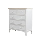 ホワイト/BROCANTE チェスト チェスト収納 キャビネット 収納 シャビーシック ホワイト 木製 天然木