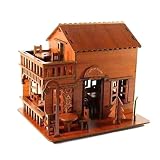 ユニークなコーヒーハウス 3D 立体パズル 木製モデル ホームデコレーション おもちゃ モデリングキット 学校プロジェクト 大人用モデリングキット モデリングキットツール 大人用モデリングキット