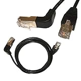 Rosebe CAT5 LANケーブル 片側L型 Cat5 6イーサネットパッチケーブル 50U"金メッキ 上向き90度角度付きLANケーブル ブラック 0.5m 1m 2m 3m 5m Cat5 LANケーブルです。