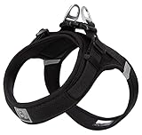 cocomall 喉に優しい犬ハーネス 2023最新 TRUE LOVE日本授権店 犬用ハーネス 犬用胴輪 ドッグ ペット用品 ハーネスリード 3M反射材料 訓練 ナイロン製 超型犬、小型犬、中型犬に向け 通気性 調節可能 夏に対応 (XS, ブラック)