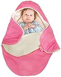 Wallaboo Baby Blanket Cozy Faux Suede with Thick Shearling Lining, Sweet Pink by Wallaboo [並行輸入品]