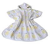 ラブリーベビーフード付きバスタオルキッズクロークバスタオルバスローブ梨