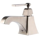 VIGO VG01040BN Plutus Single Handle Bathroom Faucet, Brushed Nickel Finish [並行輸入品]