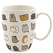 Pusheen by Our Name Is Mud " Pusheen Kitties " Stonewareコーヒーマグカップとコースターギフトセット、12オンス
