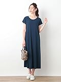 Angeliebe エンジェリーベ 産後用 授乳服 ワンピース 半袖 マキシ ワンピ 授乳ウエア S ～ M ネイビー 30114 30114301