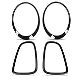 オート ヘッドライト トリム ベゼル サラウンド 4個 グロスブラック ヘッドライト テールライト サラウンド カバー トリム 交換用 ミニ R56 R57 R58 R59 クーパー S JCW 2007-2015用