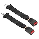 SODIAL 2PCS　普遍的　車　自動車　シートベルト延長ボタン 安全バックルとベルト